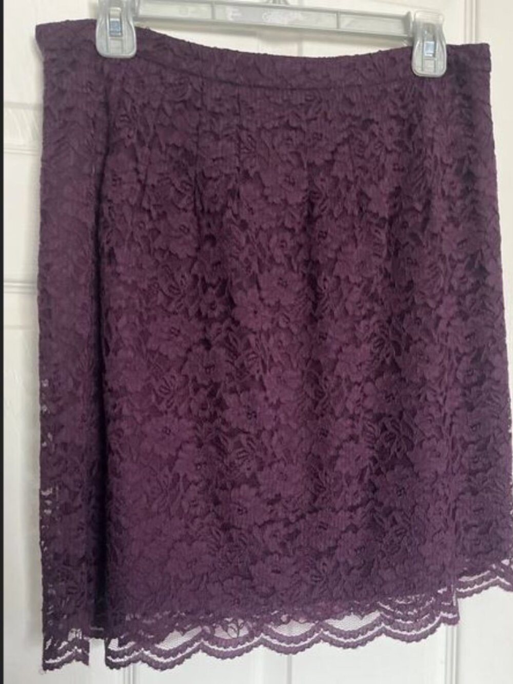 LOFT Purple Haze Royal Purple Lace Skirt Old Money Whimsygoth Grunge
